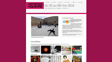 Page Artistes du site Artistes à Suivre 2015