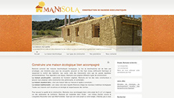 Page d'accueil du site de Manisola constructeur écologique