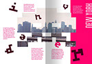 double page sur l'artiste space invader à New York qui montre une photo de New York incrusté dans un Space Invader